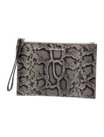 Michael Kors Embossed Leather Clutch