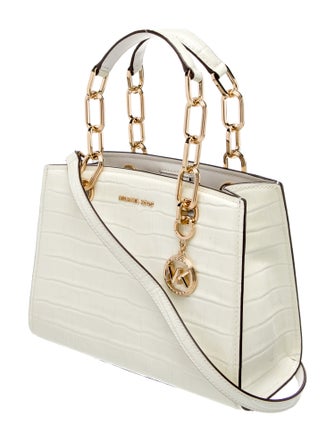 Michael Kors Embossed Leather Top Handle Bag