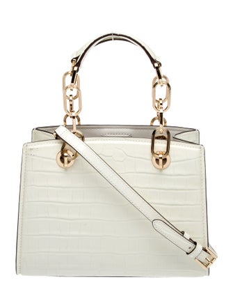 Michael Kors Embossed Leather Top Handle Bag