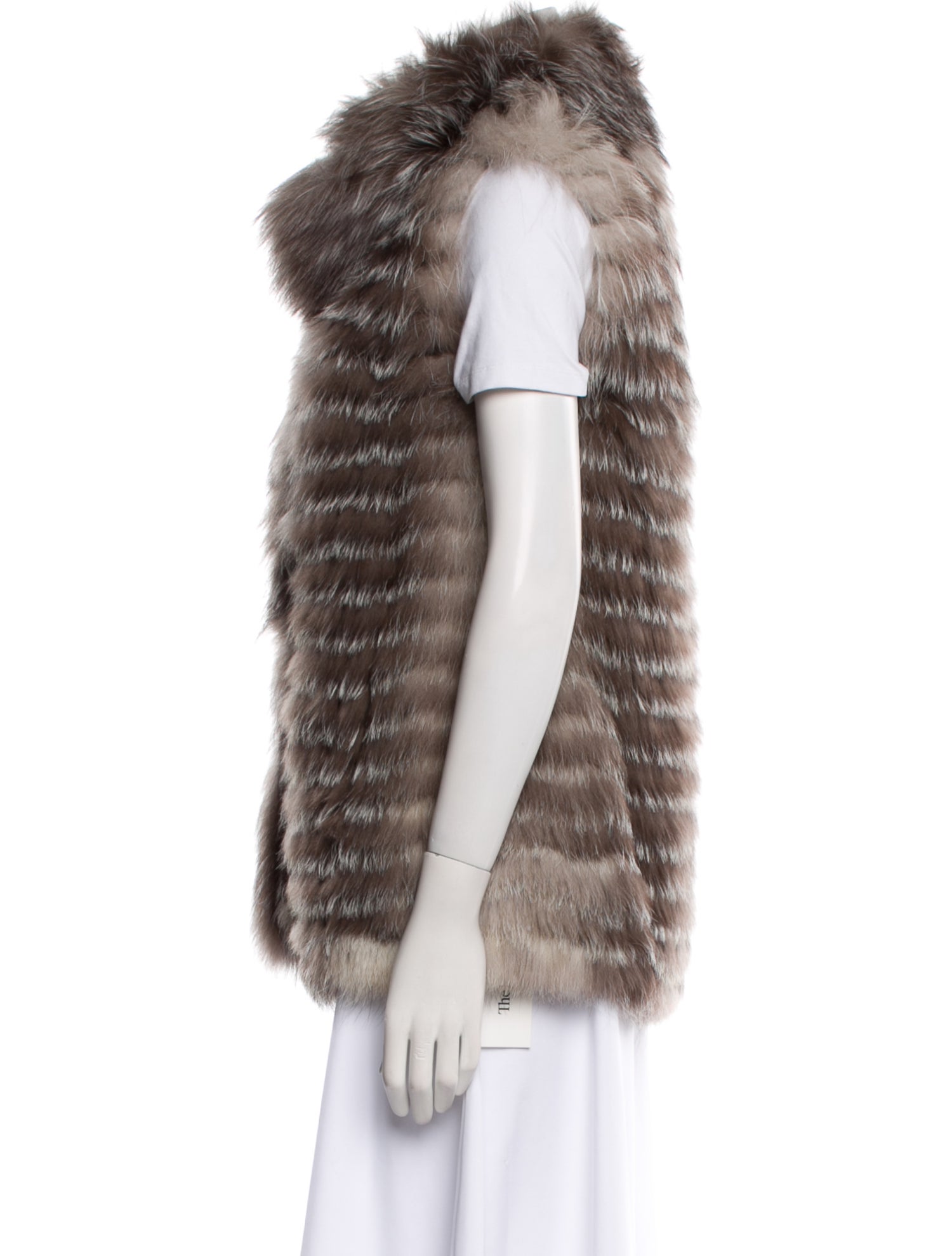 Michael Kors Fox Striped Fur Jacket