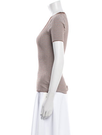 Michael Kors Striped Scoop Neck Top