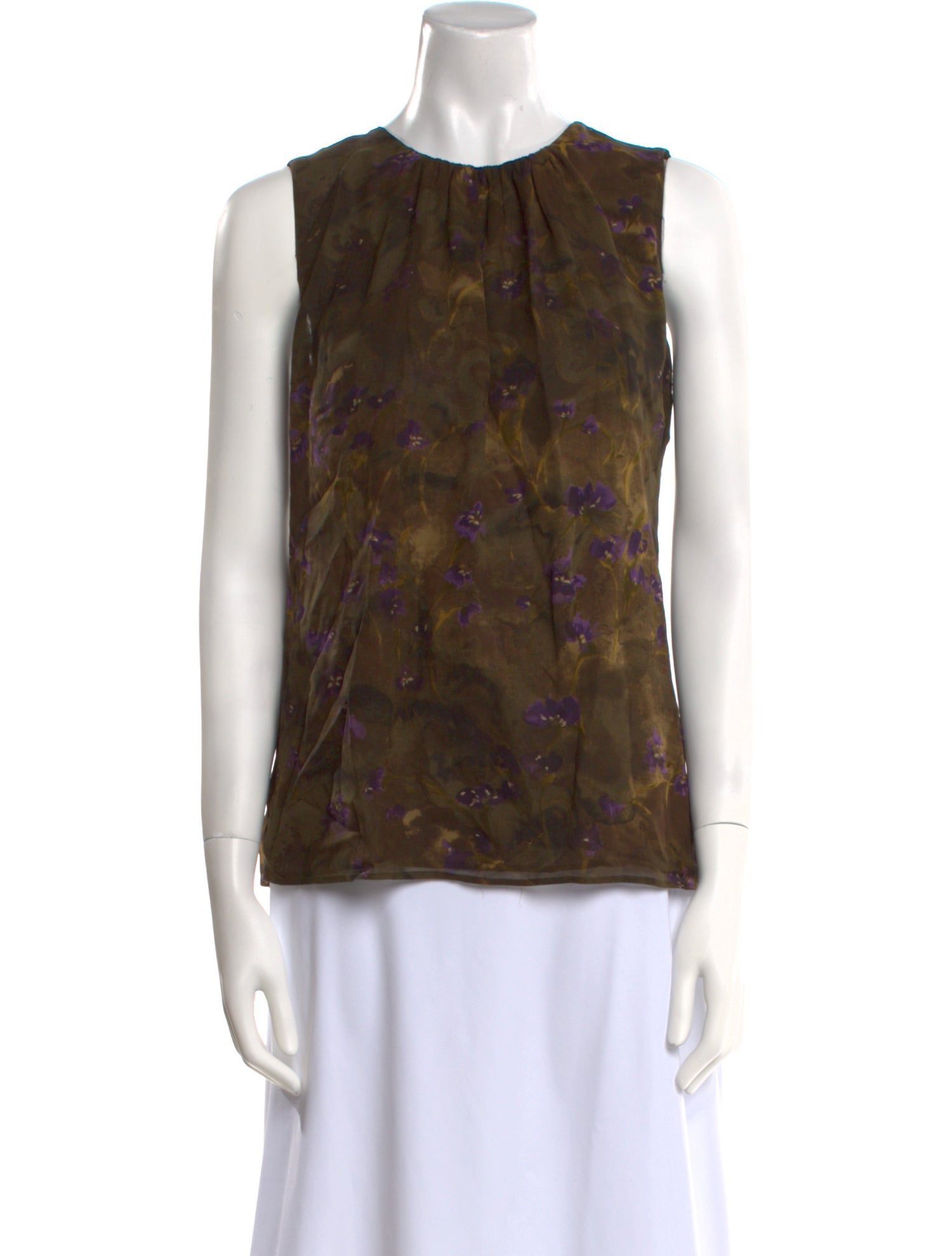 Michael Kors Silk Floral Print Blouse