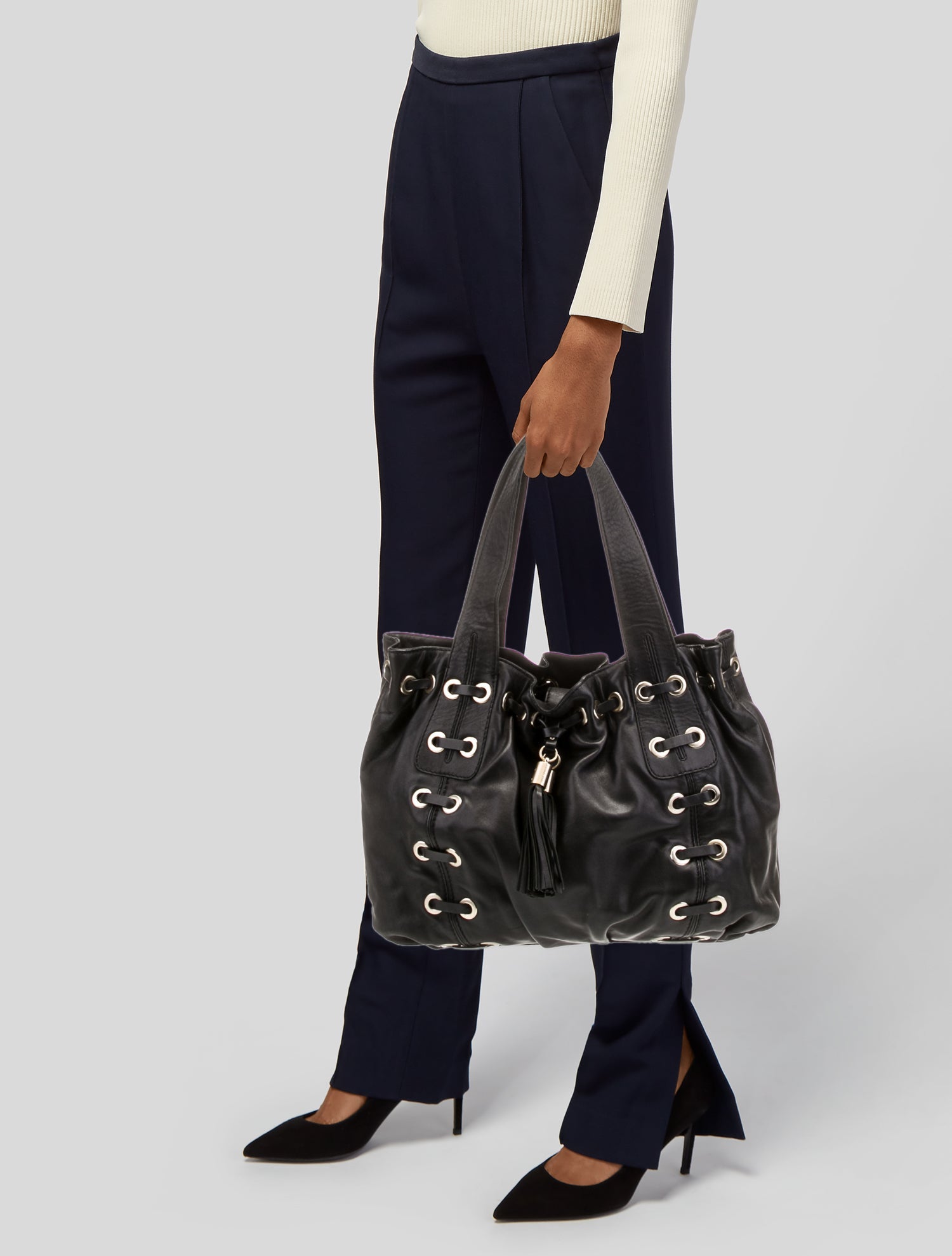 Michael Kors Leather Bucket Bag