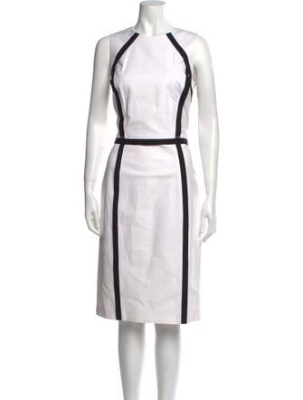 Michael Kors Crew Neck Midi Length Dress