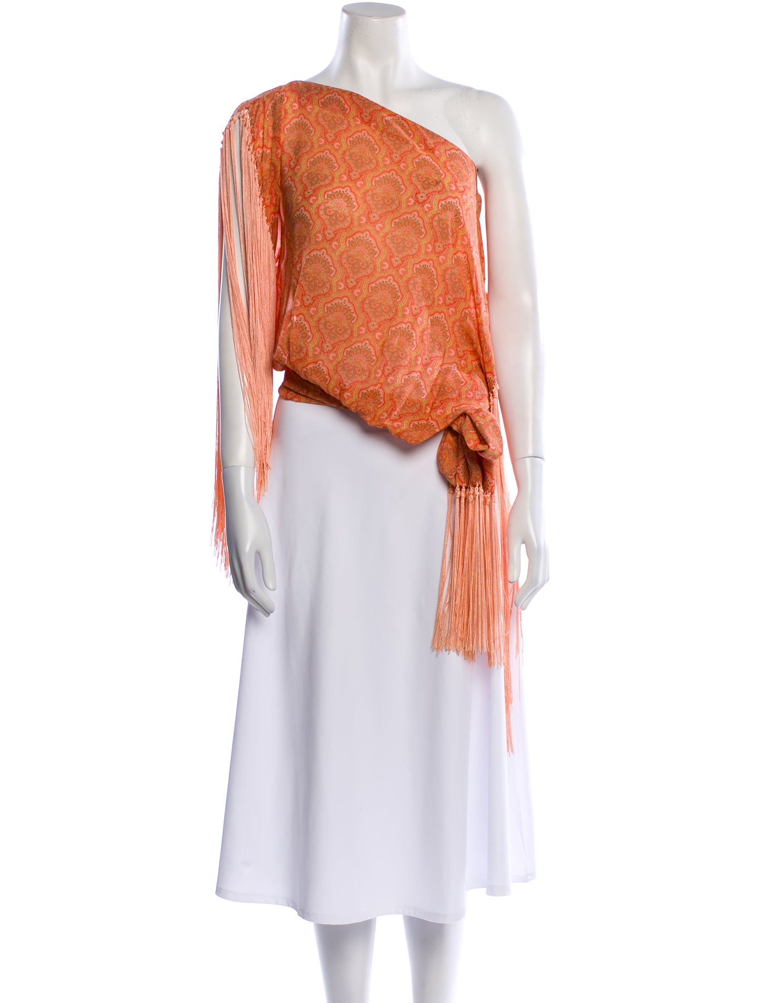 Michael Kors Silk Paisley Print Crop Top