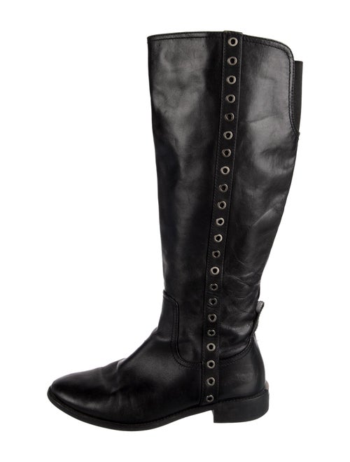 Michael Kors Leather Studded Accents Riding Boots