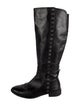 Michael Kors Leather Studded Accents Riding Boots
