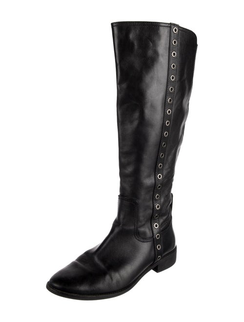 Michael Kors Leather Studded Accents Riding Boots
