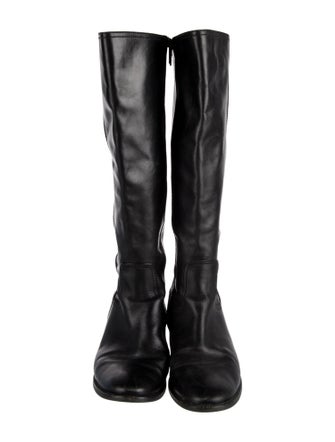 Michael Kors Leather Studded Accents Riding Boots