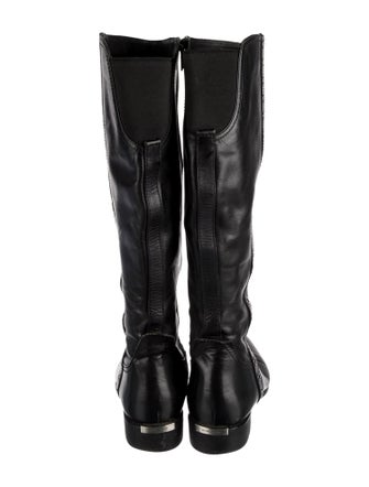 Michael Kors Leather Studded Accents Riding Boots