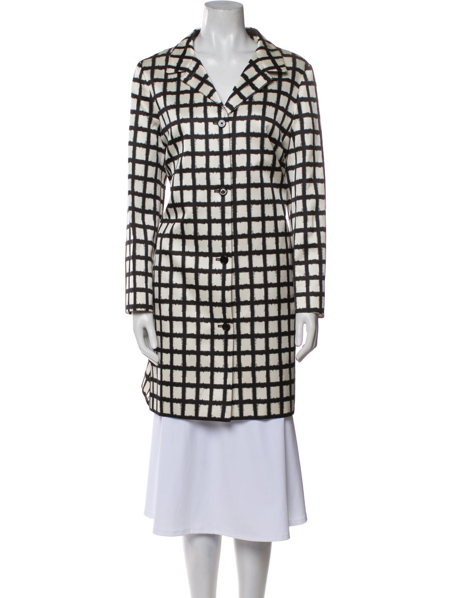 Michael Kors Plaid Print Evening Jacket