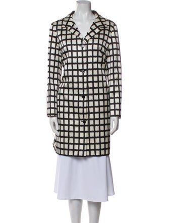 Michael Kors Plaid Print Evening Jacket