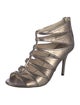 Michael Kors Embossed Leather Animal Print Gladiator Sandals