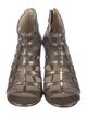 Michael Kors Embossed Leather Animal Print Gladiator Sandals