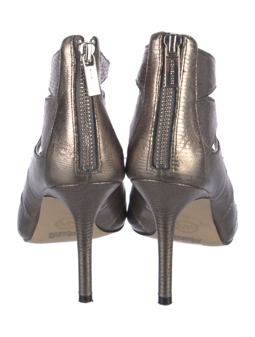 Michael Kors Embossed Leather Animal Print Gladiator Sandals