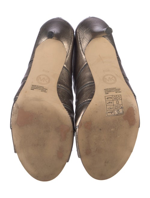 Michael Kors Embossed Leather Animal Print Gladiator Sandals