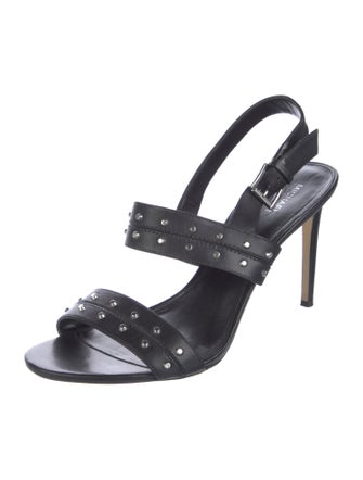 Michael Kors Leather Studded Accents Slingback Sandals