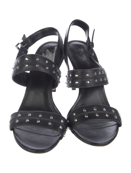 Michael Kors Leather Studded Accents Slingback Sandals