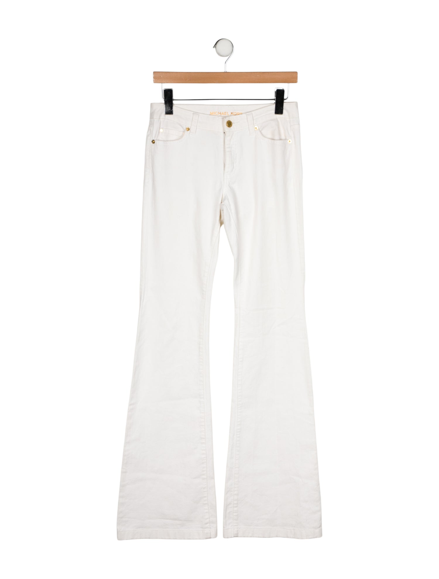 Michael Kors Mid-Rise Wide Leg Jeans