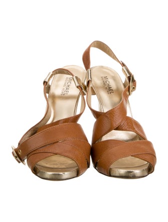 Michael Kors Leather Slingback Sandals