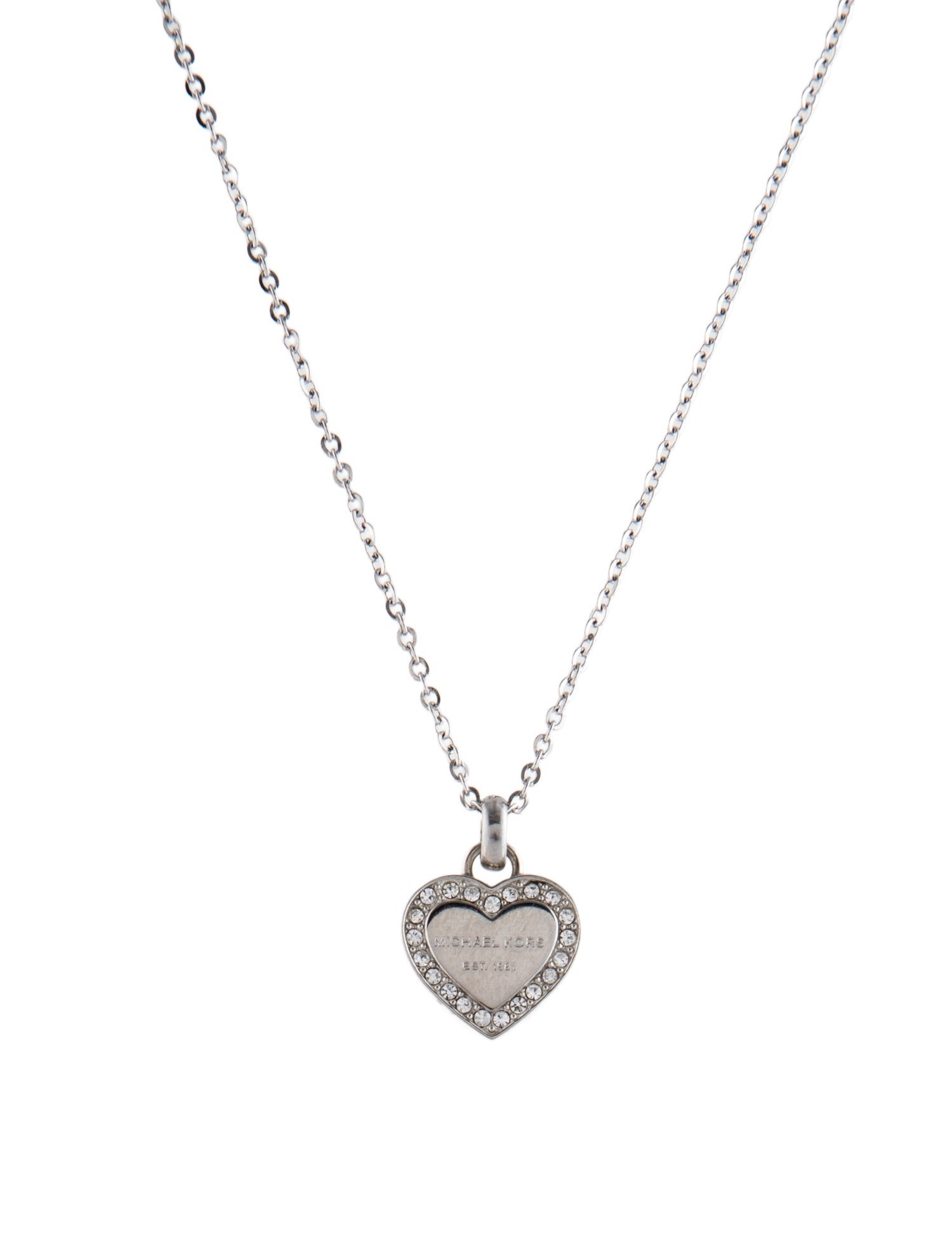 Michael Kors Crystal Heart Pendant Necklace