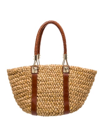 Michael Kors Straw Shoulder Bag