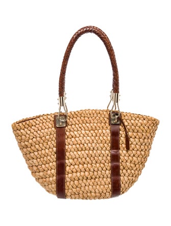 Michael Kors Straw Bucket Bag