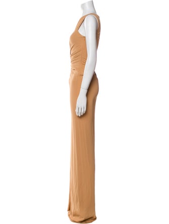Michael Kors Bateau Neckline Long Dress