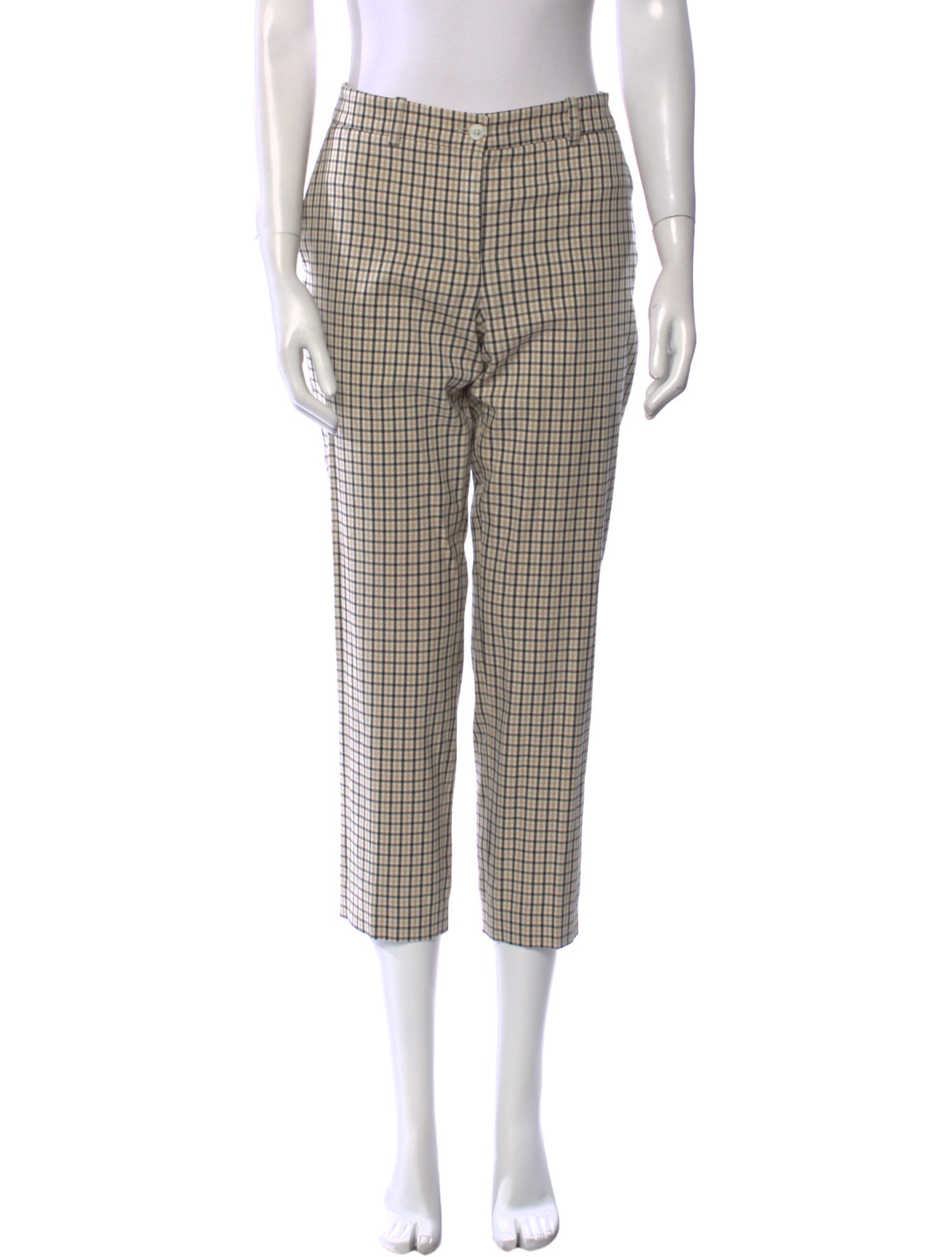 Michael Kors Plaid Print Straight Leg Pants