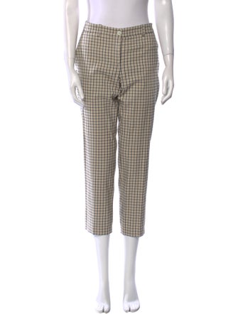 Michael Kors Plaid Print Straight Leg Pants