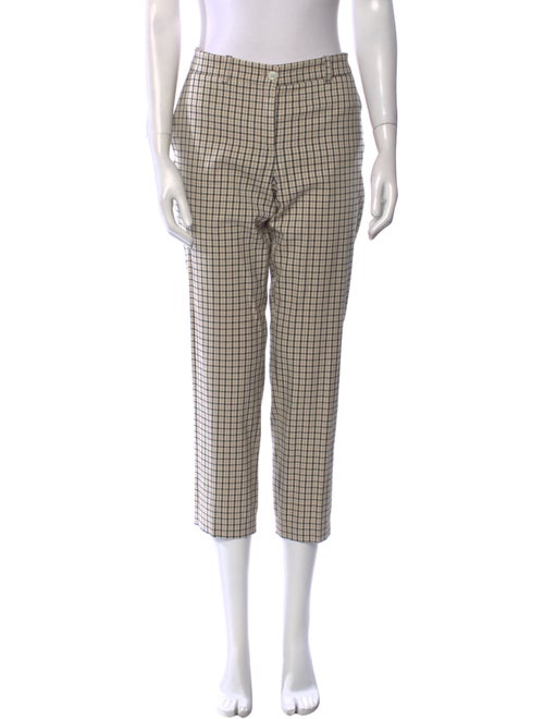 Michael Kors Plaid Print Straight Leg Pants