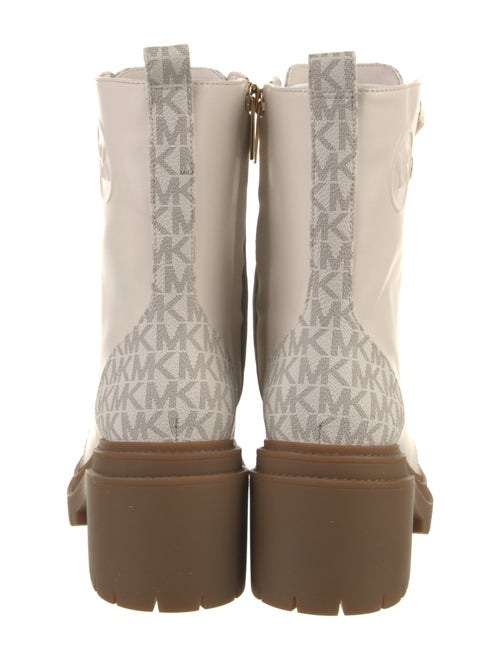 Michael Kors Leather Printed Combat Boots