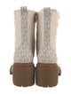 Michael Kors Leather Printed Combat Boots