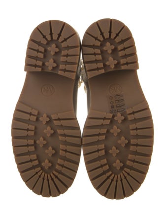 Michael Kors Leather Printed Combat Boots