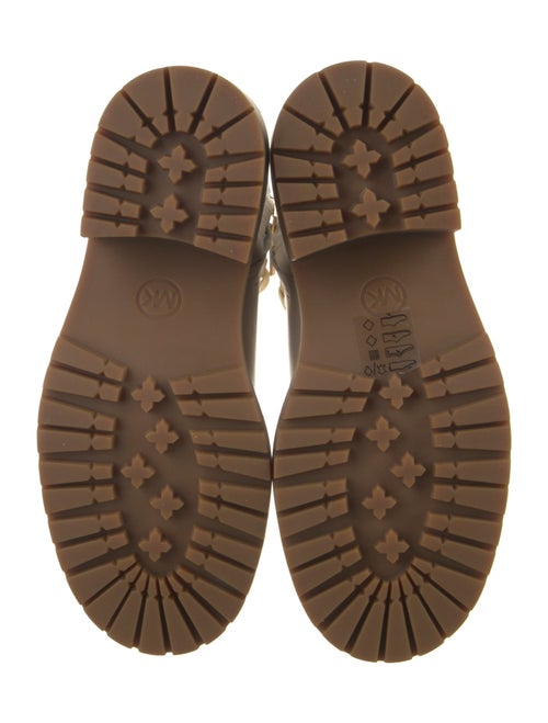 Michael Kors Leather Printed Combat Boots