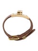 Michael Kors Leather & Crystal Padlock Wrap Bracelet