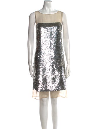 Michael Kors Bateau Neckline Knee-Length Dress