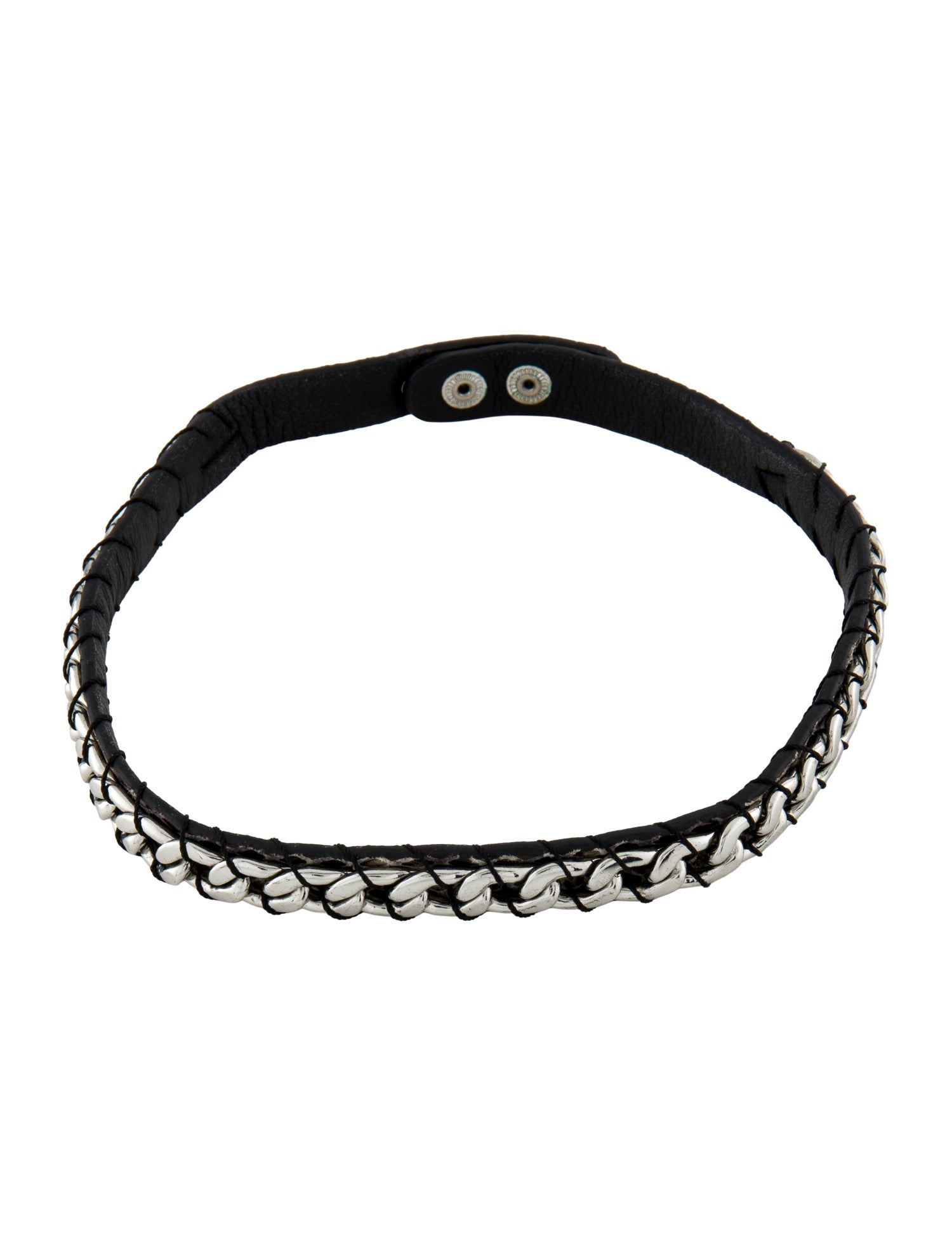 Michael Kors Snake Skin & Leather Choker Necklace