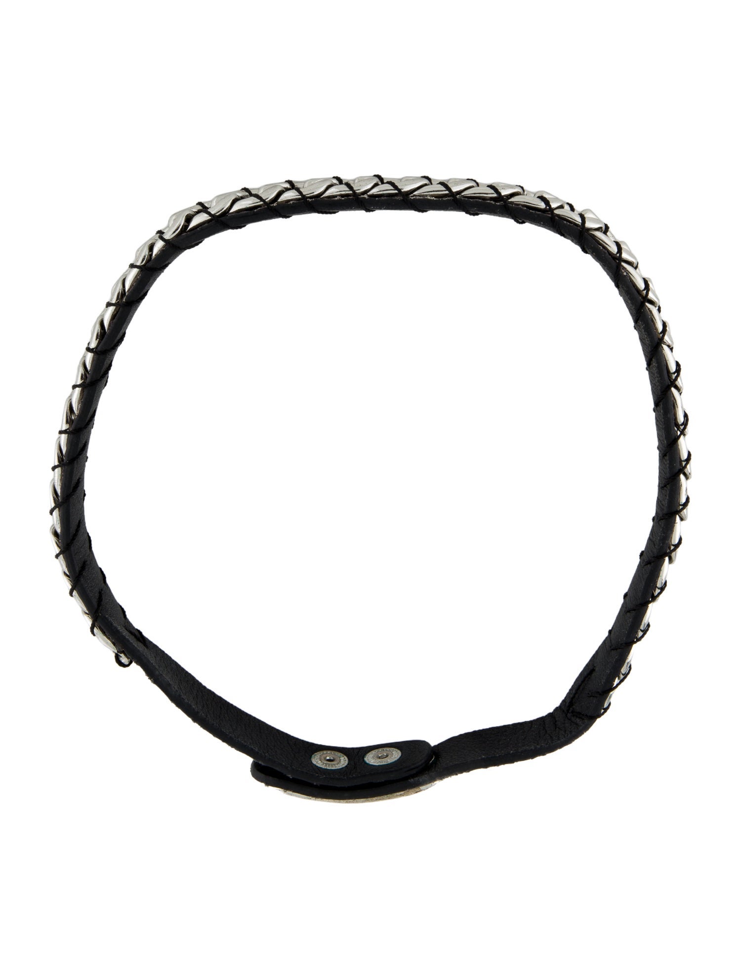 Michael Kors Snake Skin & Leather Choker Necklace