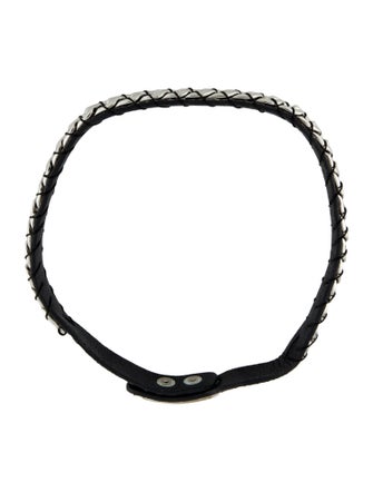 Michael Kors Snake Skin & Leather Choker Necklace