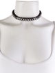 Michael Kors Snake Skin & Leather Choker Necklace