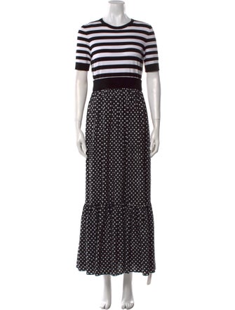 Michael Kors Polka Dot Print Long Dress