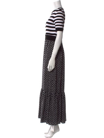 Michael Kors Polka Dot Print Long Dress