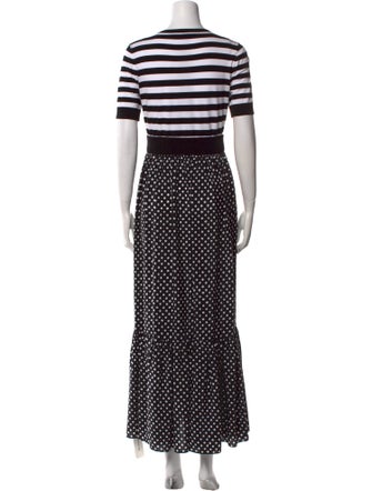 Michael Kors Polka Dot Print Long Dress