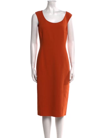 Michael Kors Virgin Wool Midi Length Dress