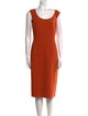 Michael Kors Virgin Wool Midi Length Dress