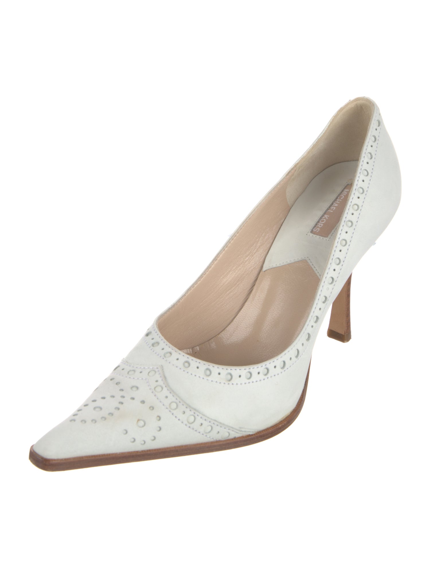 Michael Kors Leather Floral Print Pumps