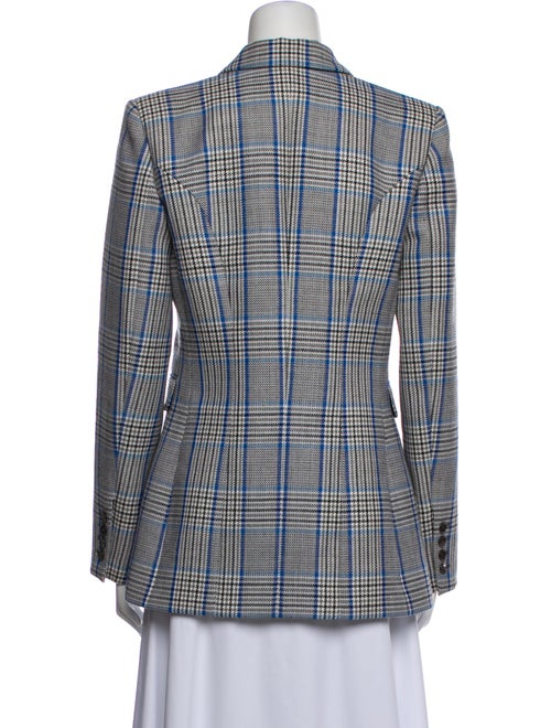 Michael Kors Virgin Wool Plaid Print Blazer