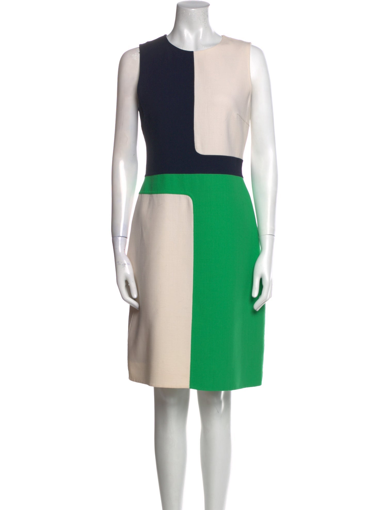 Michael Kors Colorblock Pattern Knee-Length Dress