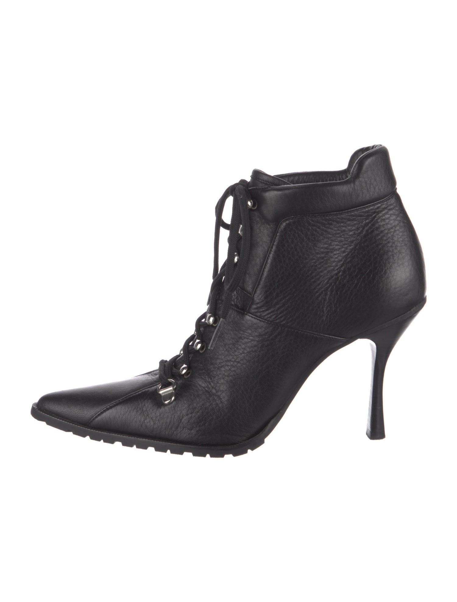 Michael Kors Leather Lace-Up Boots